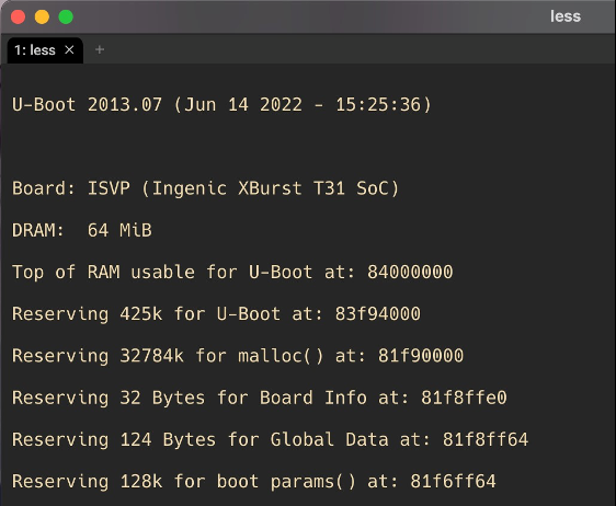 U-Boot Boot Log