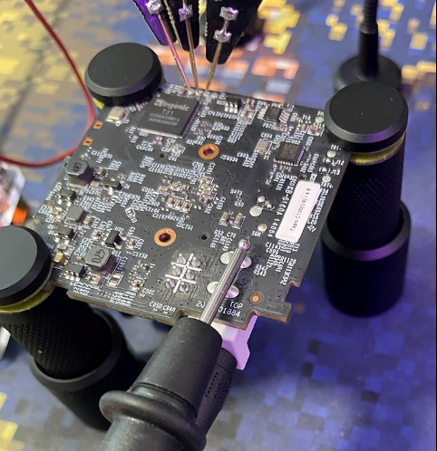 Grounding out the power supply with multimeter probe