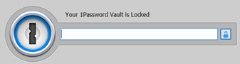 Figure 1. 1Password4 in a locked state awaiting master password input.