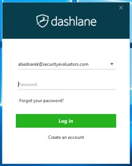 Figure 11. Locked instance of Dashlane.